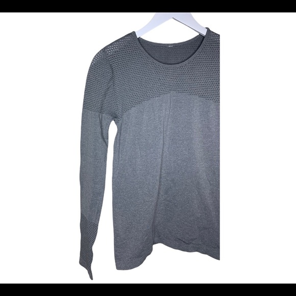 FABLETICS Musetta Seamless Top With Long Sleeves Grey Size Medium - Picture 6 of 12